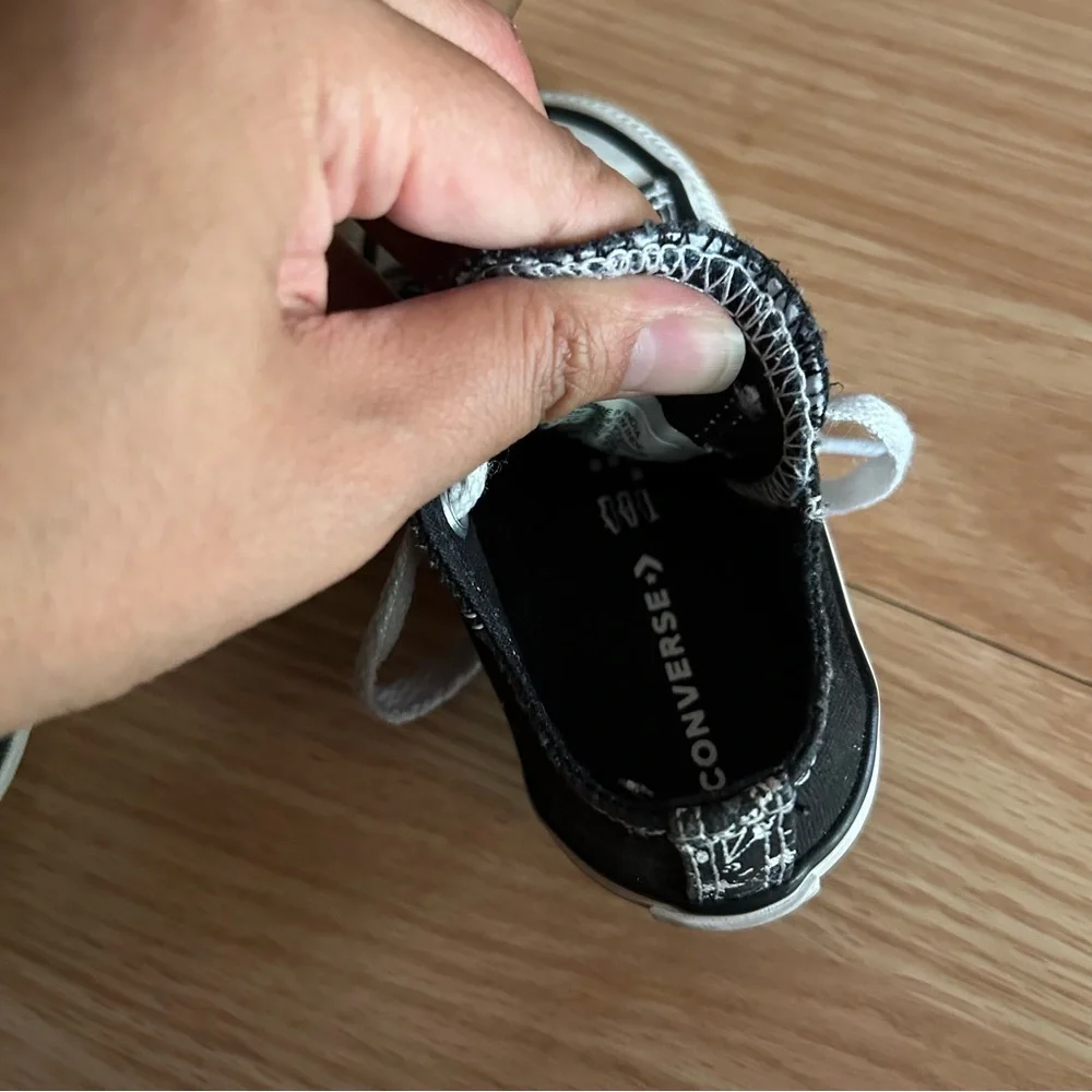 Converse Black Double Tongue All Star Sneakers Infant 5